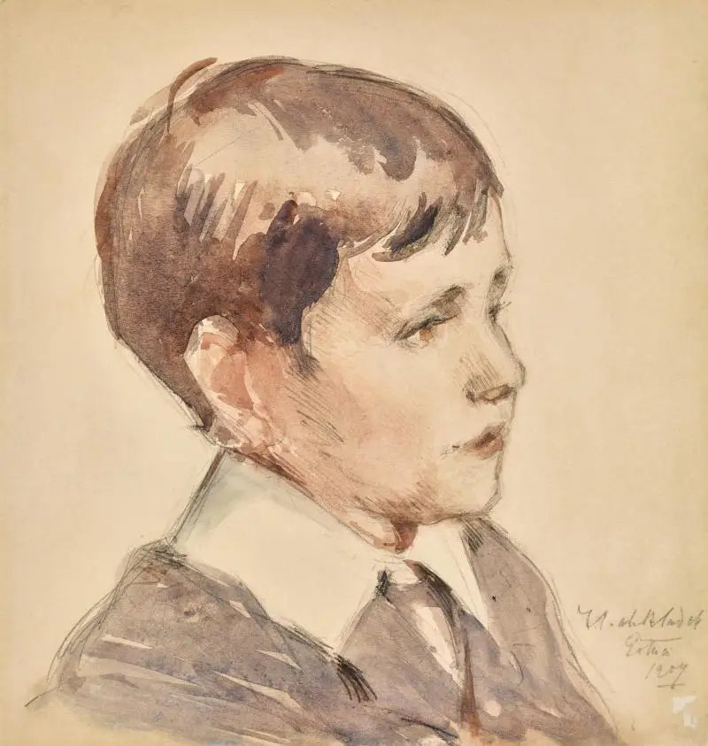 Tête d'un garçon - Francis Cadell image 1 copie peinte à la main à l’huile