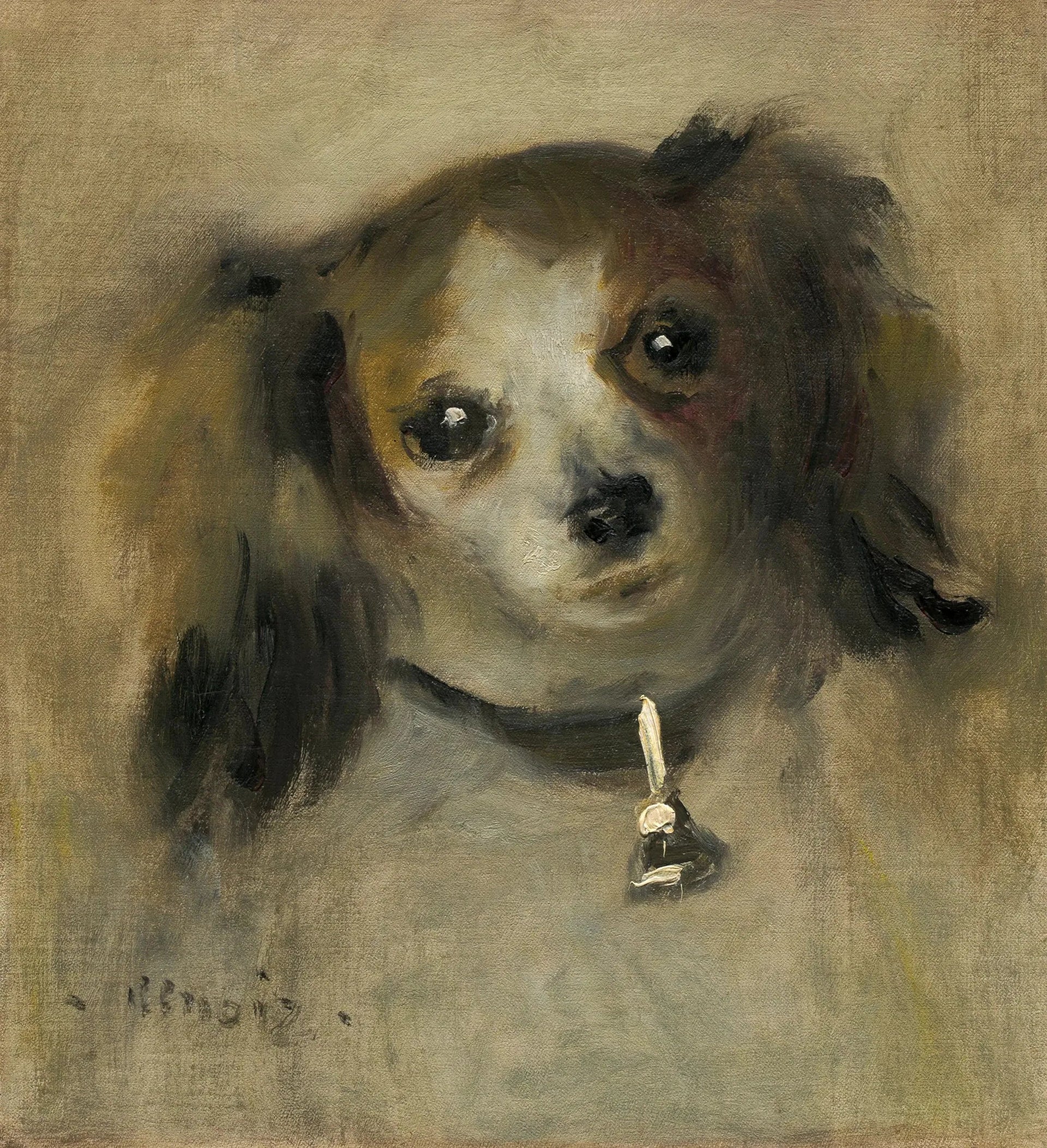 Tête de chien - Pierre-Auguste Renoir image 1 tableau peint à l’huile sur toile