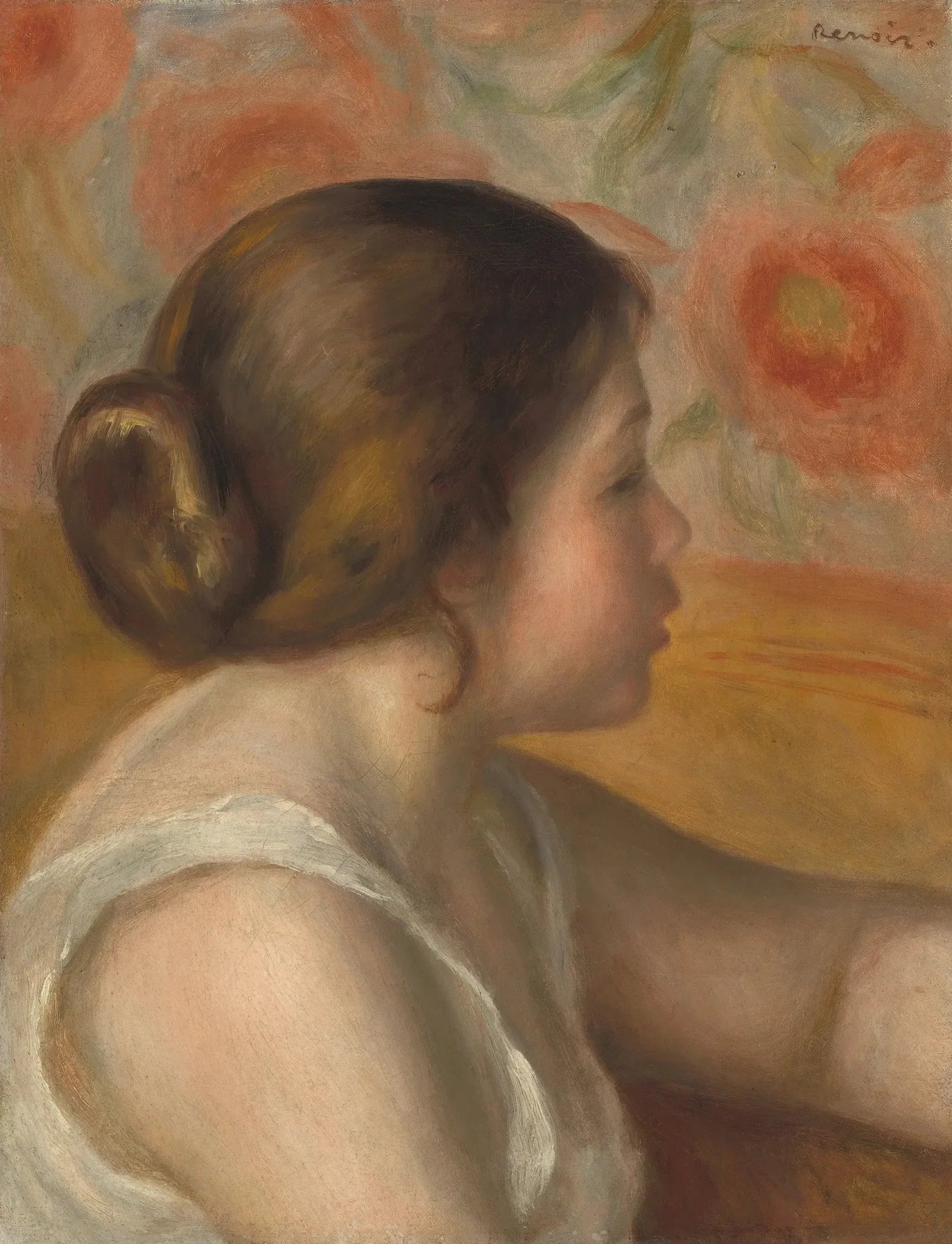 Tête de jeune fille - Pierre-Auguste Renoir image 1 tableau peint à l’huile sur toile