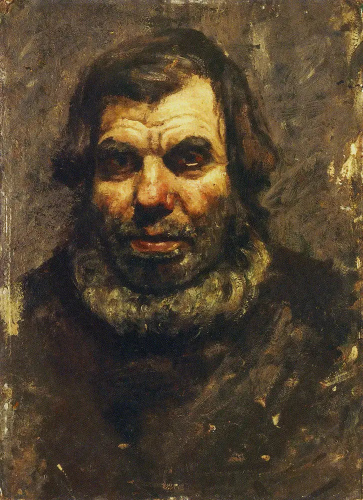 Reproduction du tableau « Tête de vieillard barbu - Edvard Munch » par Alpha Reproduction en peinture à l’huile