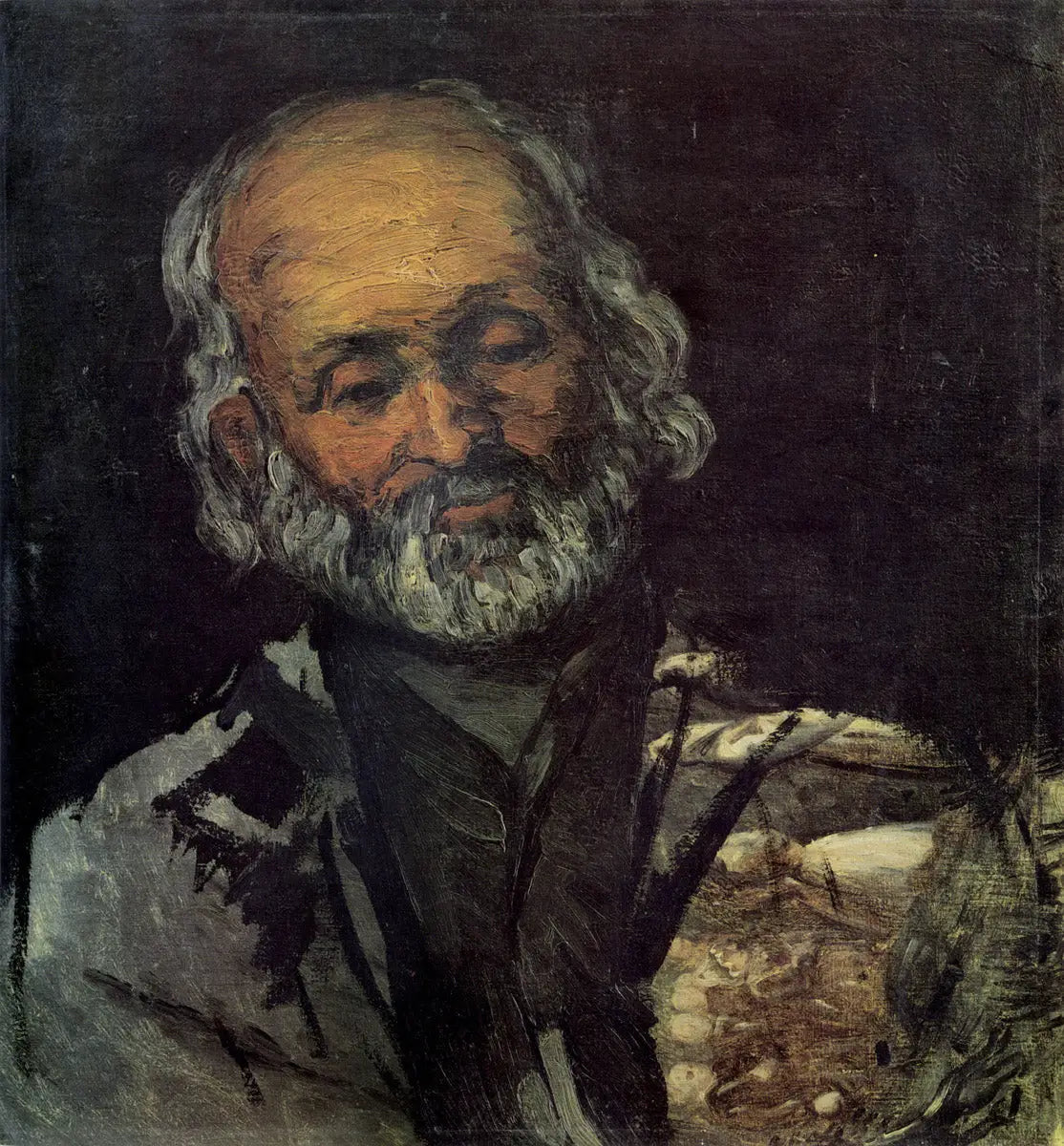 Reproduction du tableau « Tête de vieillard - Paul Cézanne » par Alpha Reproduction en peinture à l’huile