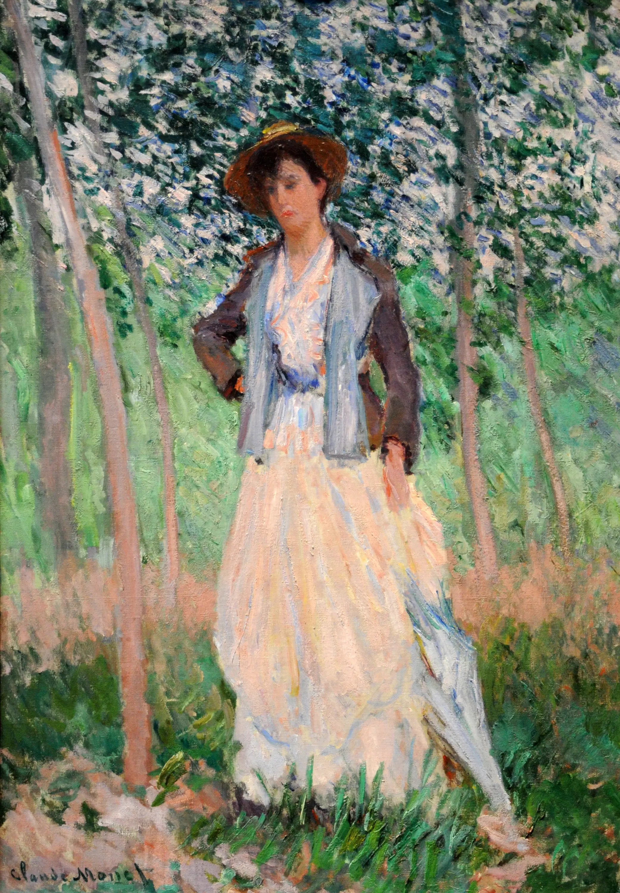 Reproduction du tableau « The Stroller (Suzanne Hoschedé, later Mrs. Theodore Earl Butler, 1868–1899) - Claude Monet » par Alpha Reproduction en peinture à l’huile