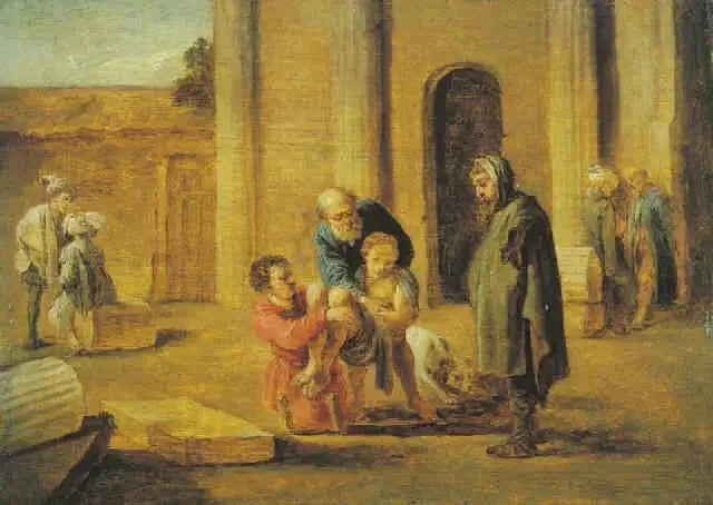 توبيا والإسرائيلي الميت (وفقًا لدومينيكو فيتي) - ديفيد تينيرز الشاب