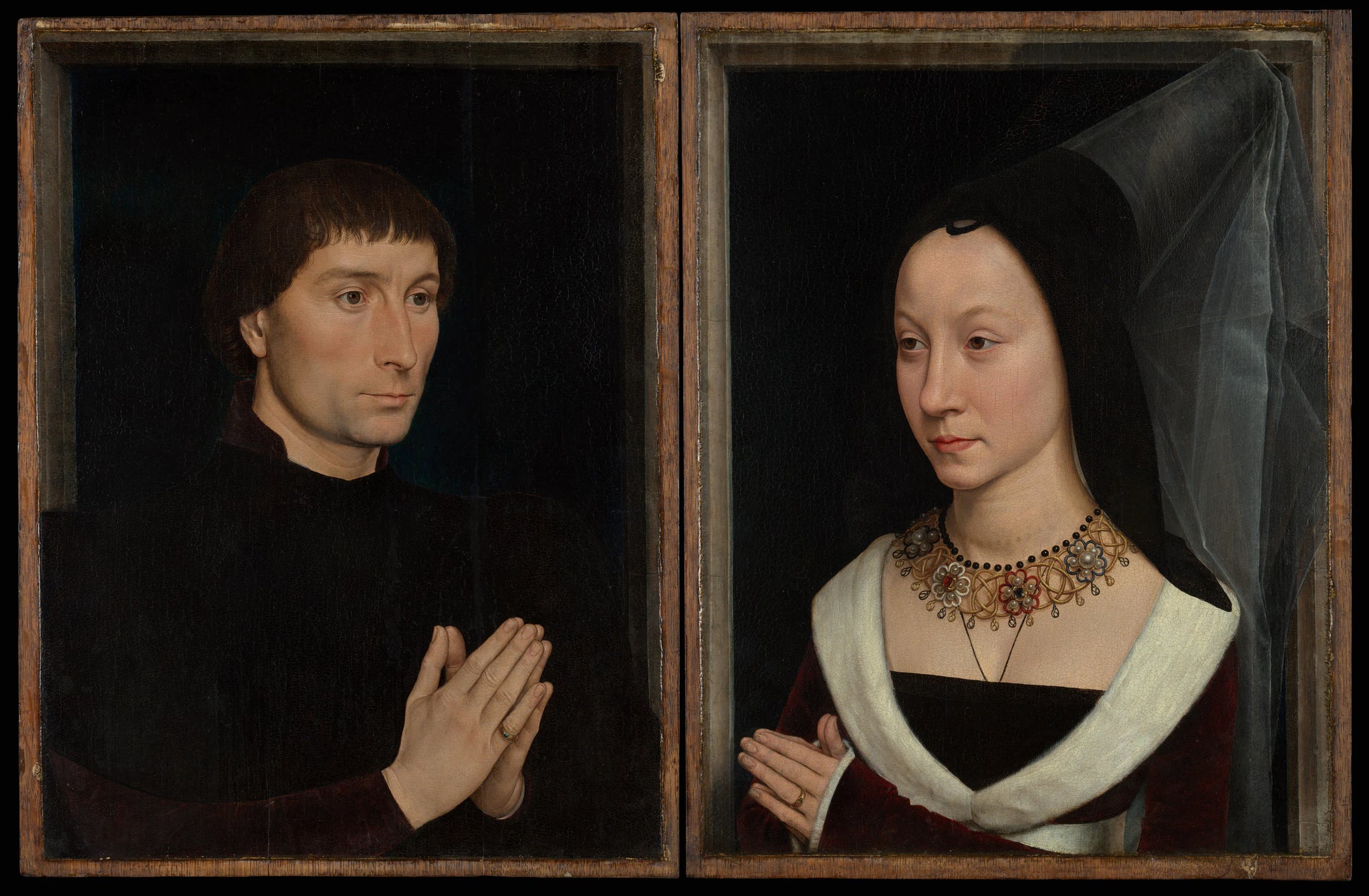 Tommaso di Folco Portinari (1428–1501); Maria Portinari (Maria Maddalena Baroncelli, born 1456) - Hans Memling