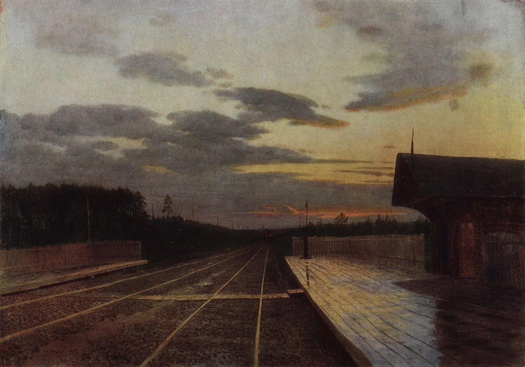 Soir après la pluie, peinture de Isaac Levitan
