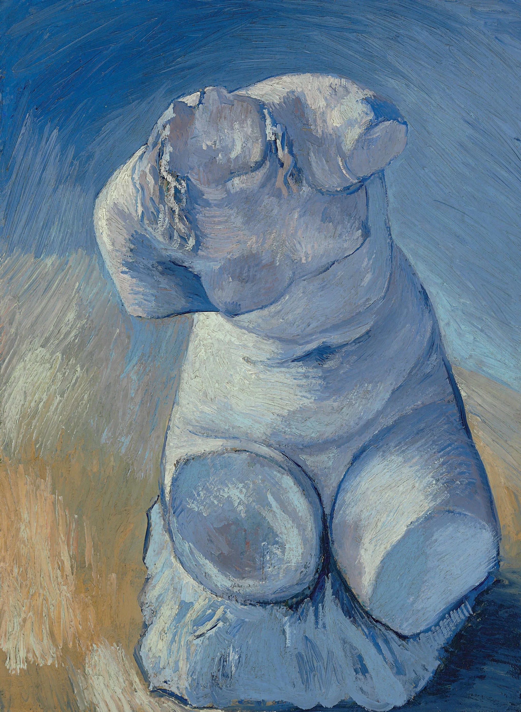 Statuette de plâtre torse de femme de face F216 de Vincent van Gogh