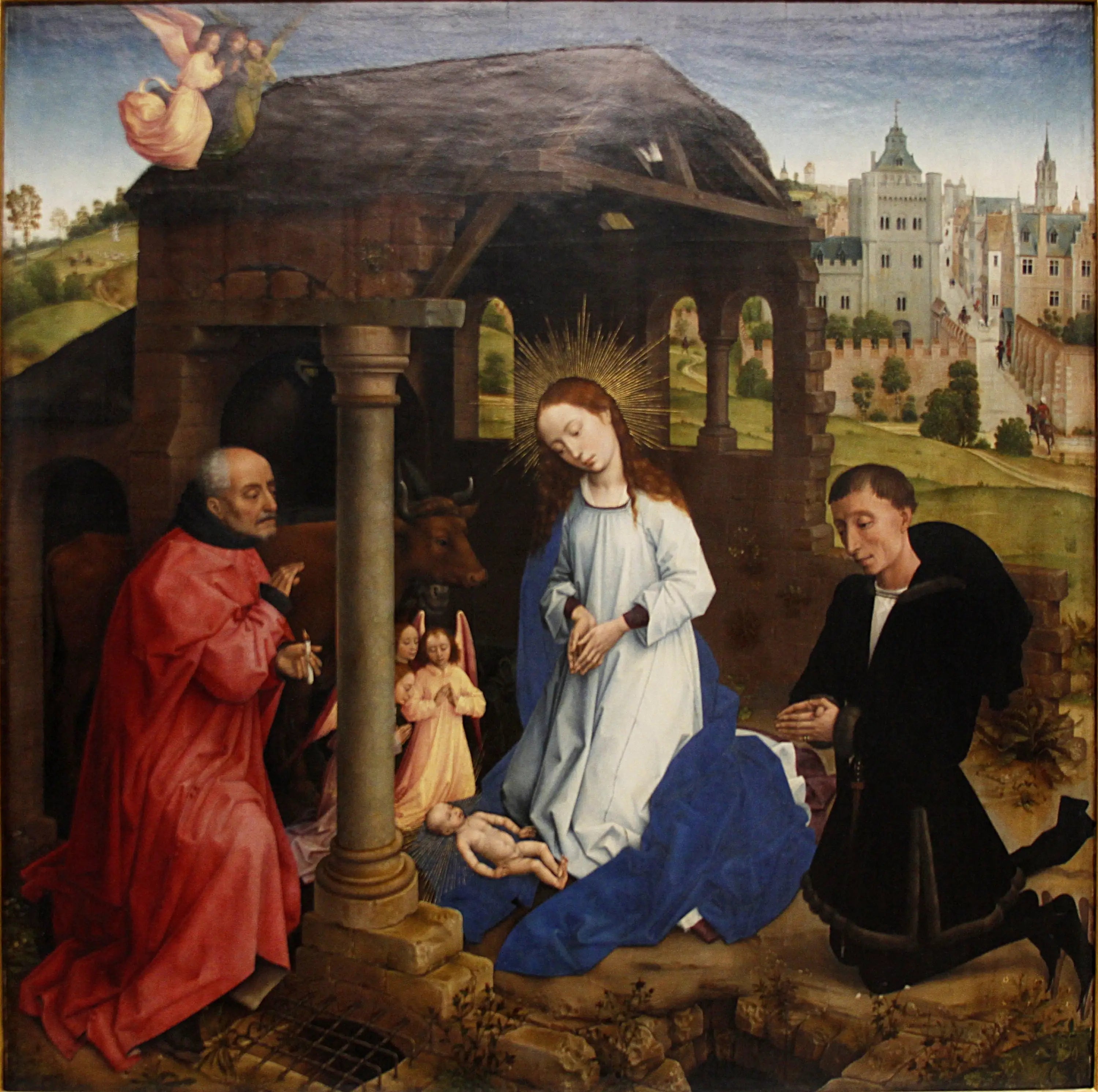 Triptyque Bladelin Nativité (panneau central) - Rogier van der Weyden image 1 reproduction d’œuvre d’art à l’huile