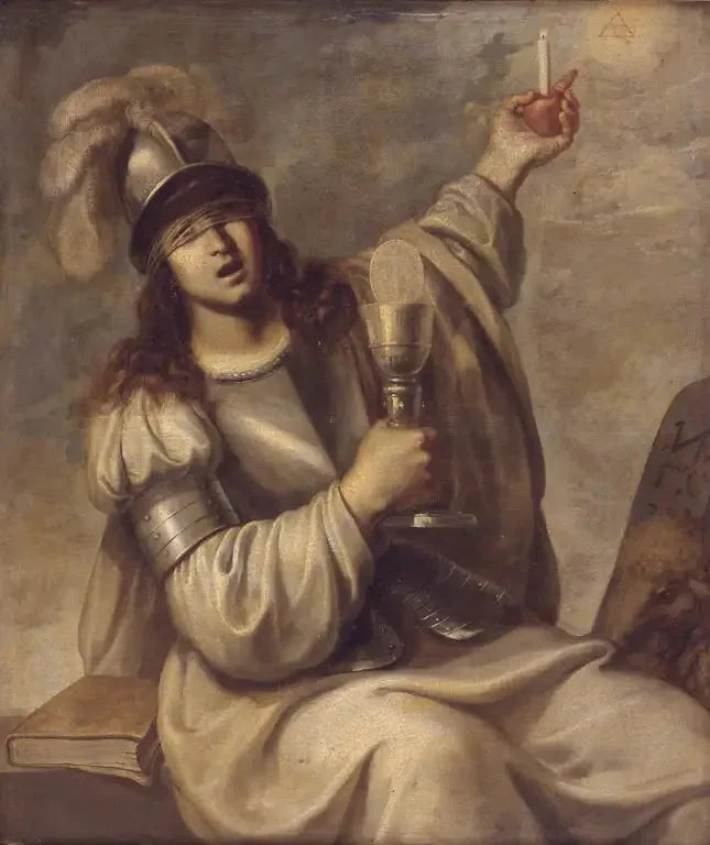 Troen. Allegorisk kvindefigur - Guido Reni image 1 copie de tableau peinte à la main