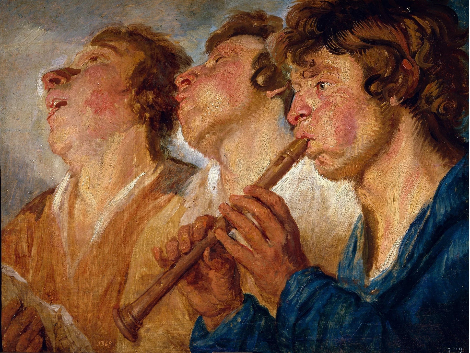 Trois Musiciens ambulants - Jacob Jordaens image 1 reproduction de peinture à l’huile