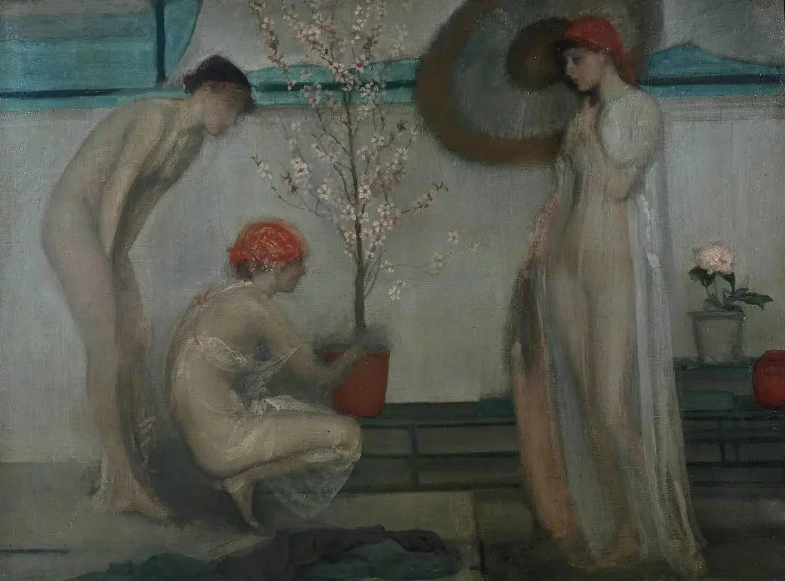 Trois personnages : rose et gris - James Abbott McNeill Whistler image 1 tableau peint à l’huile sur toile