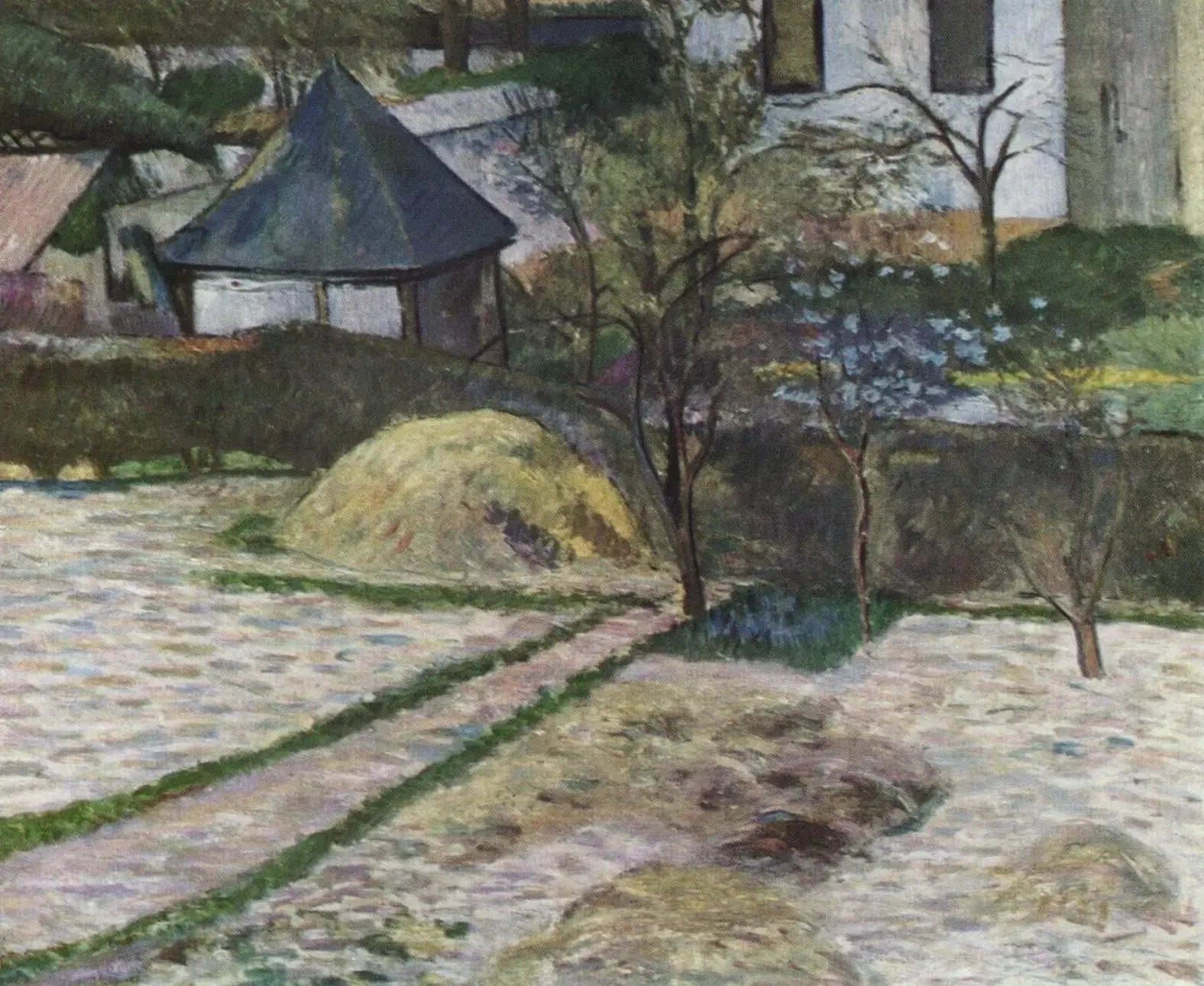 Un Coin de jardin à Rouen, ou Vue d'un jardin, Rouen - Paul Gauguin image 1 copie de tableau peinte à la main