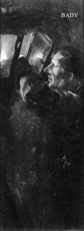 رجل يشعل فانوس - أدولف فون مينزل