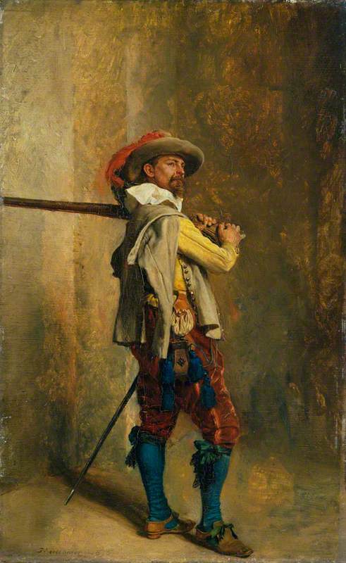 Un mousquetaire : L'époque de Louis XIII - Ernest Meissonier image 1 reproduction d’œuvre d’art à l’huile