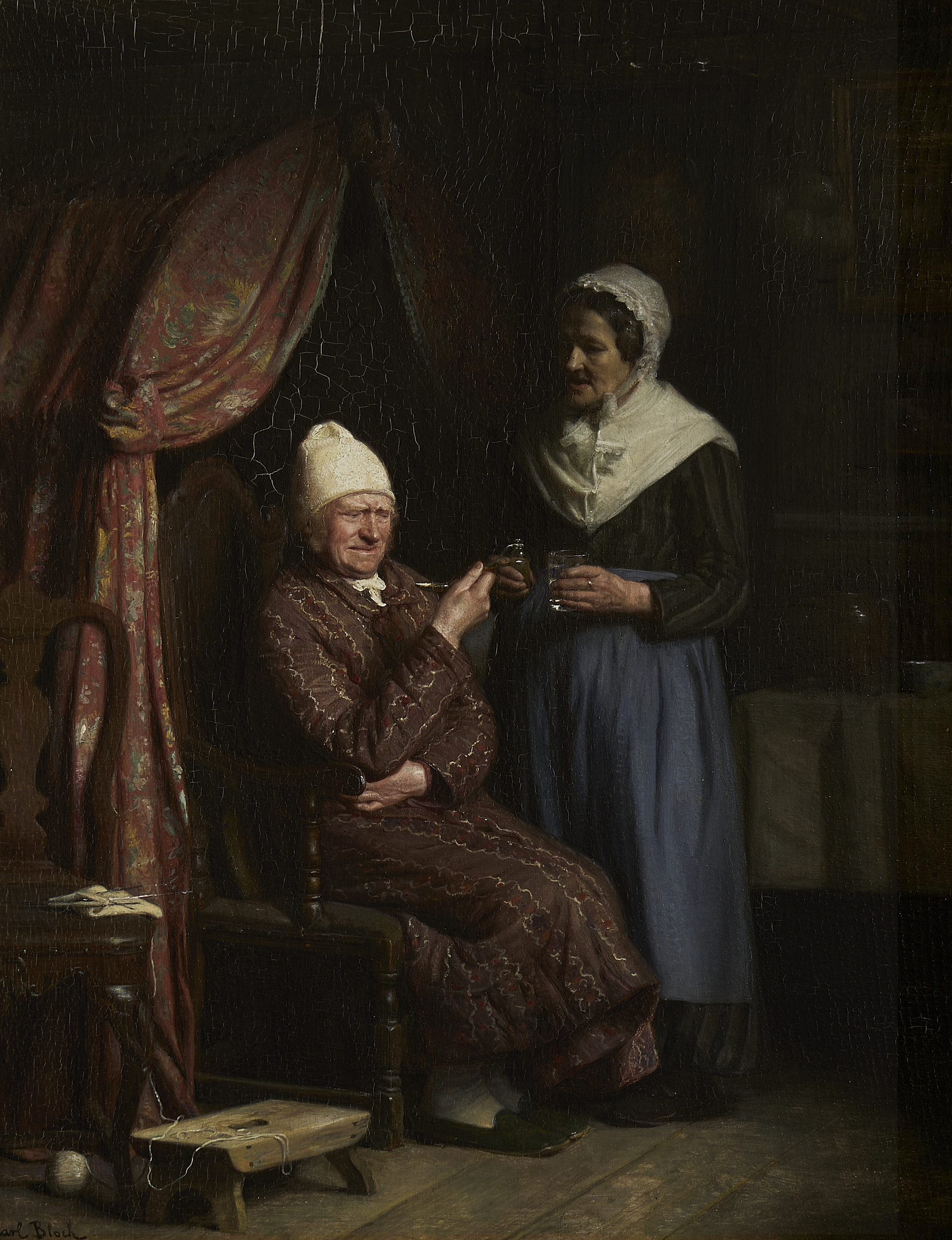 Un patient. - Carl Heinrich Bloch image 1 tableau peint à l’huile sur toile