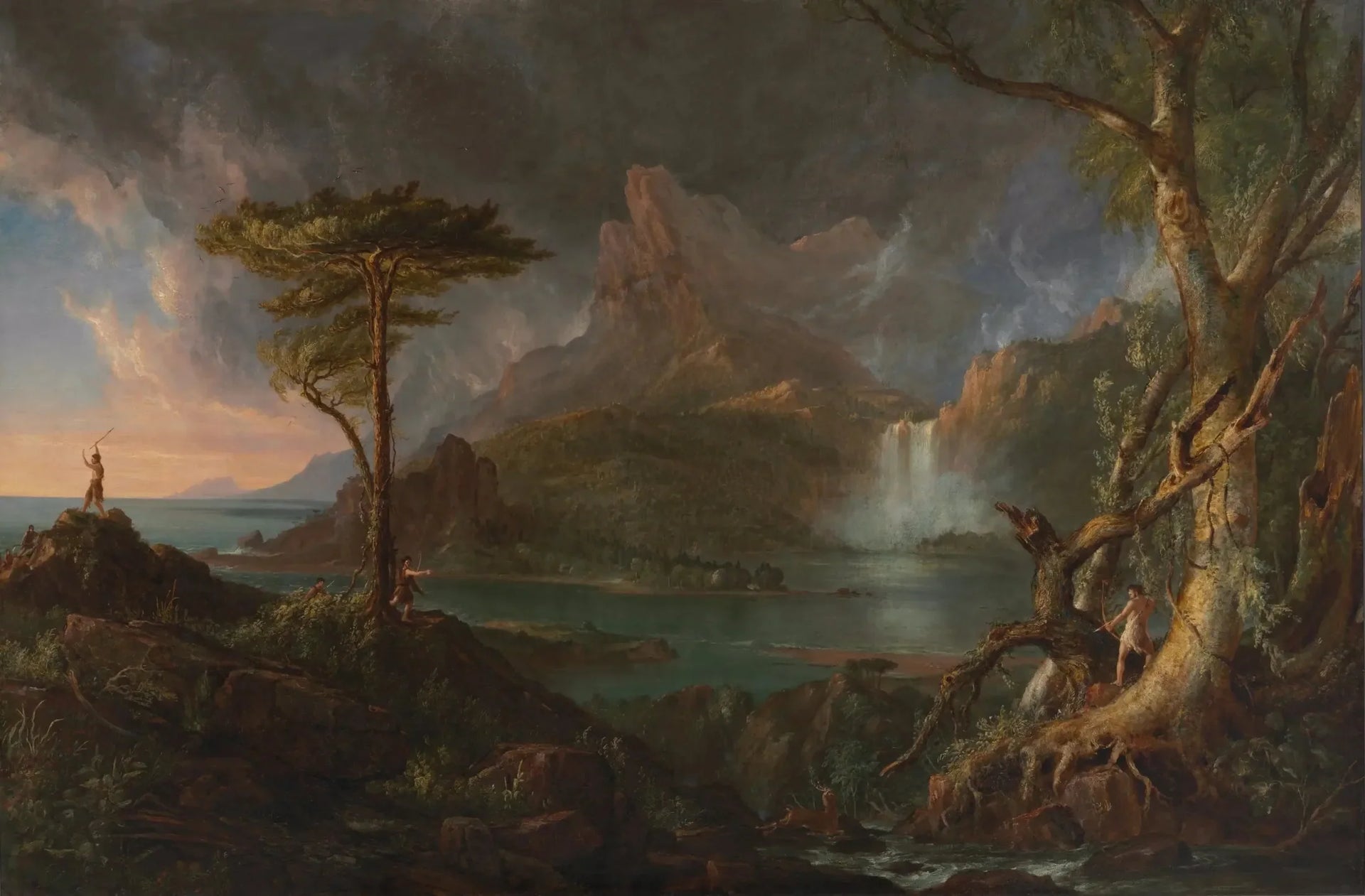 Un paysage sauvage - Thomas Cole image 1 reproduction d’œuvre d’art à l’huile