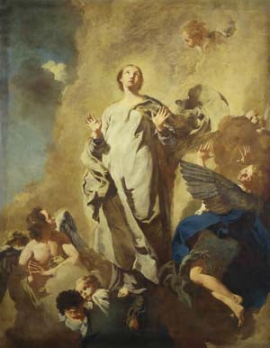 Unbefleckte Empfängnis mit Engeln - Giovanni Battista Piazzetta image 1 copie de tableau peinte à la main