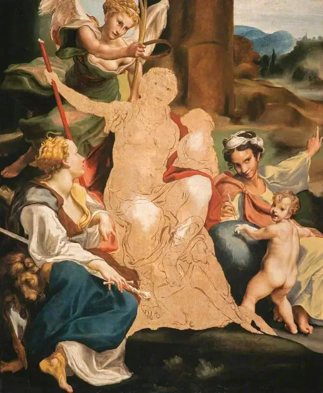 Une allégorie de la vertu (inachevée) - Antonio da Correggio image 1 reproduction de peinture à l’huile