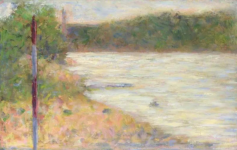 Une berge (La Seine à Asnières) - Georges Seurat image 1 reproduction artisanale de tableau