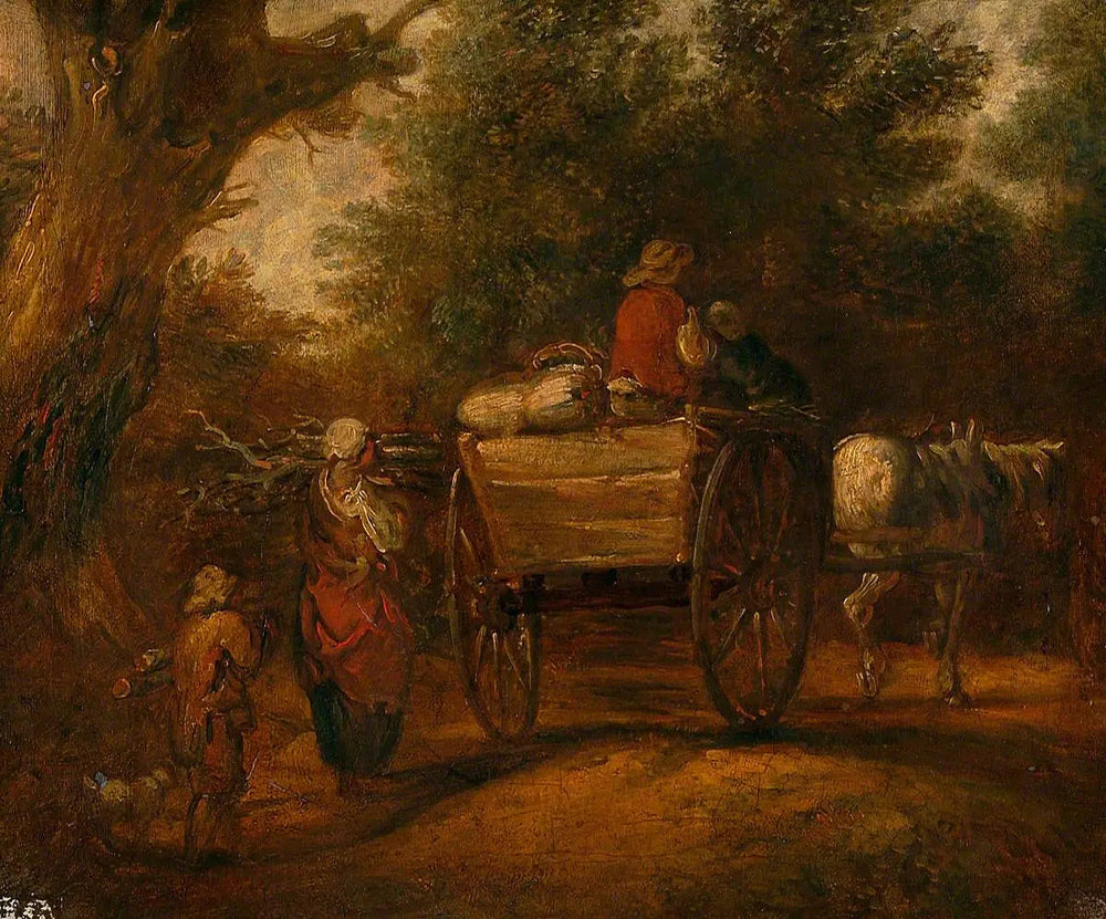 Une charrette de campagne - Thomas Gainsborough image 1 reproduction artisanale de tableau