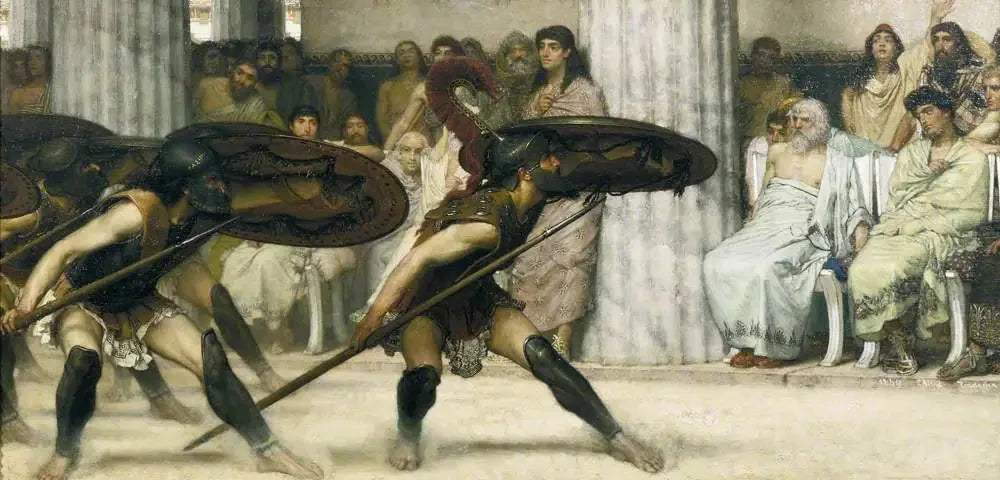 Une danse à la Pyrrhus - Lawrence Alma-Tadema image 1 copie de tableau peinte à la main