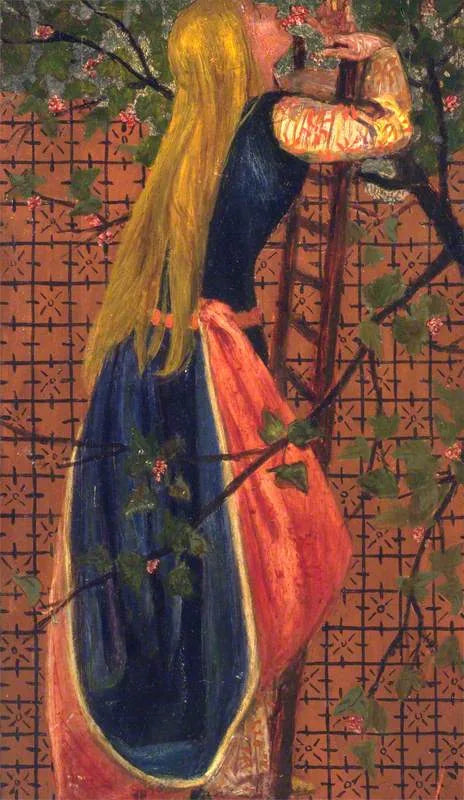 امرأة على سلم تشم زهرة - إدوارد بيرن-جونز