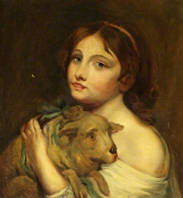 Une fille avec un agneau - Jean-Baptiste Greuze - Alpha Reproduction