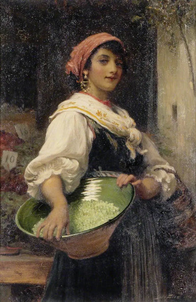 Une fille du marché vénitien - Luke Fildes - Alpha Reproduction