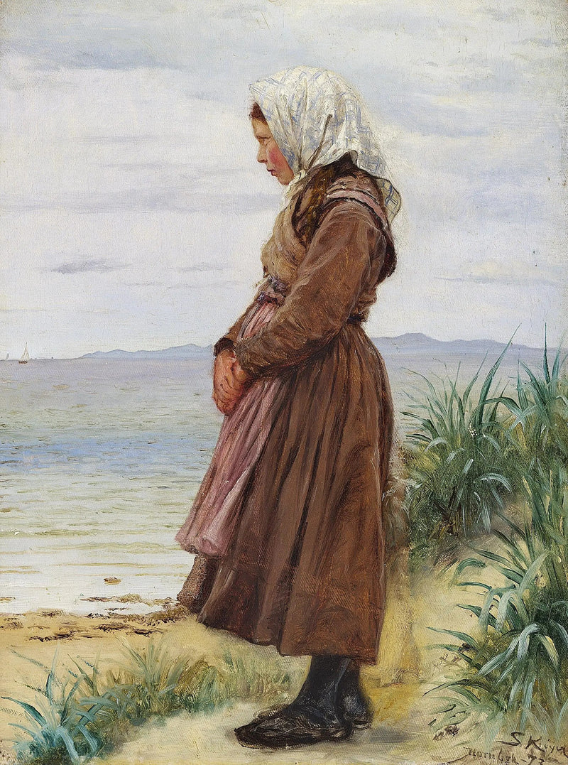 فتاة على الشاطئ. Hornbæk. - Peder Severin Krøyer