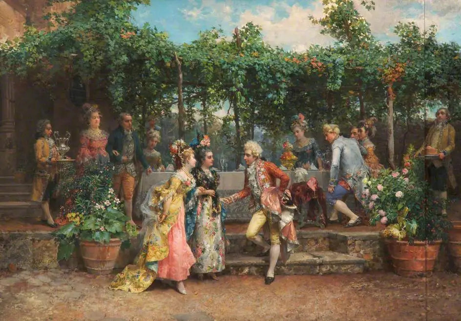 Une Garden Party - Cesare Augusto Detti image 1 reproduction de peinture à l’huile