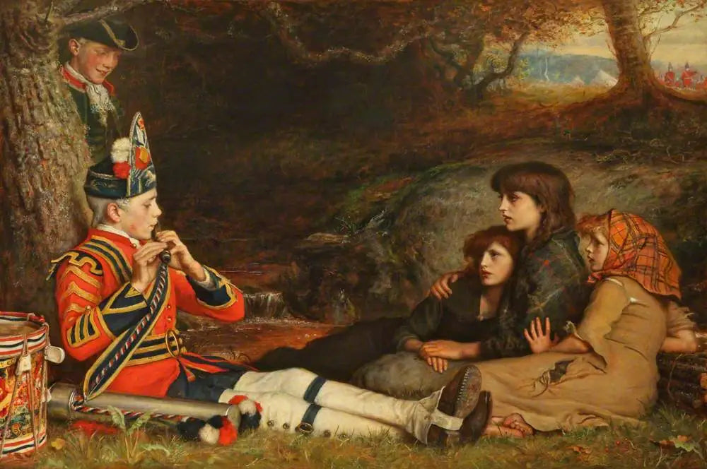 Une idylle de 1745 - John Everett Millais image 1 reproduction de peinture à l’huile
