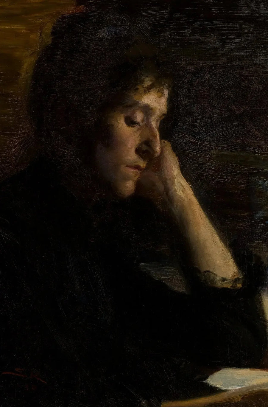امرأة شابة تقرأ. - Peder Severin Krøyer
