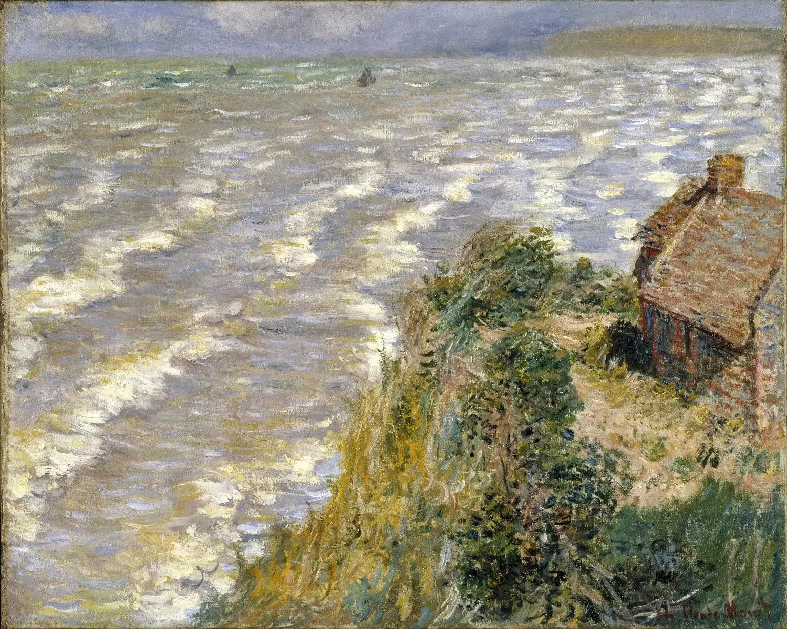 Une marée en hausse à Pourville - Claude Monet image 1 tableau peint à l’huile sur toile