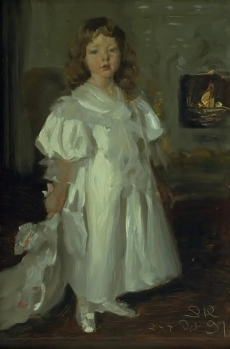 فتاة صغيرة، Helga Melchior، في فستان طويل - Peder Severin Krøyer