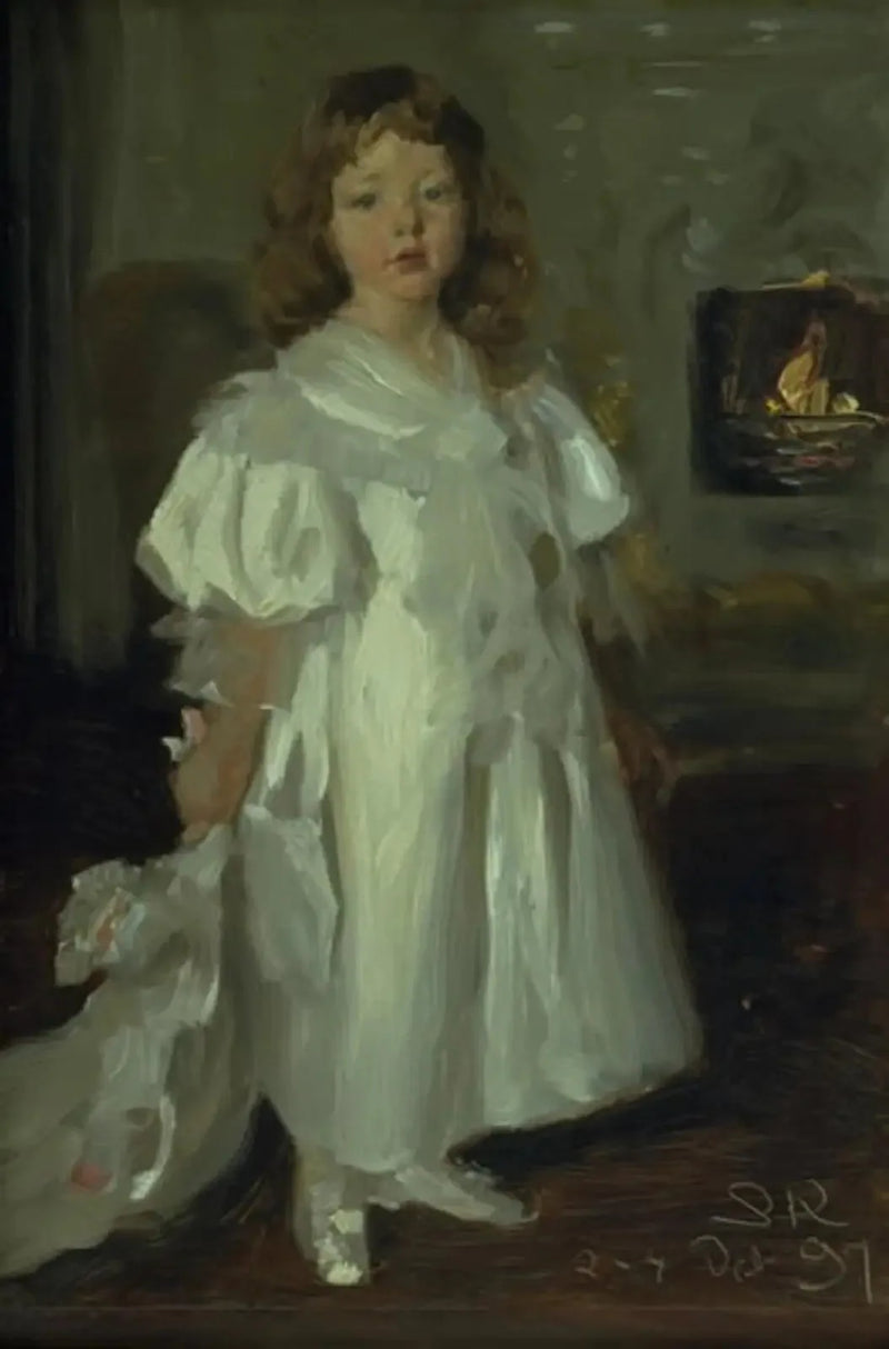 فتاة صغيرة، Helga Melchior، في فستان طويل - Peder Severin Krøyer