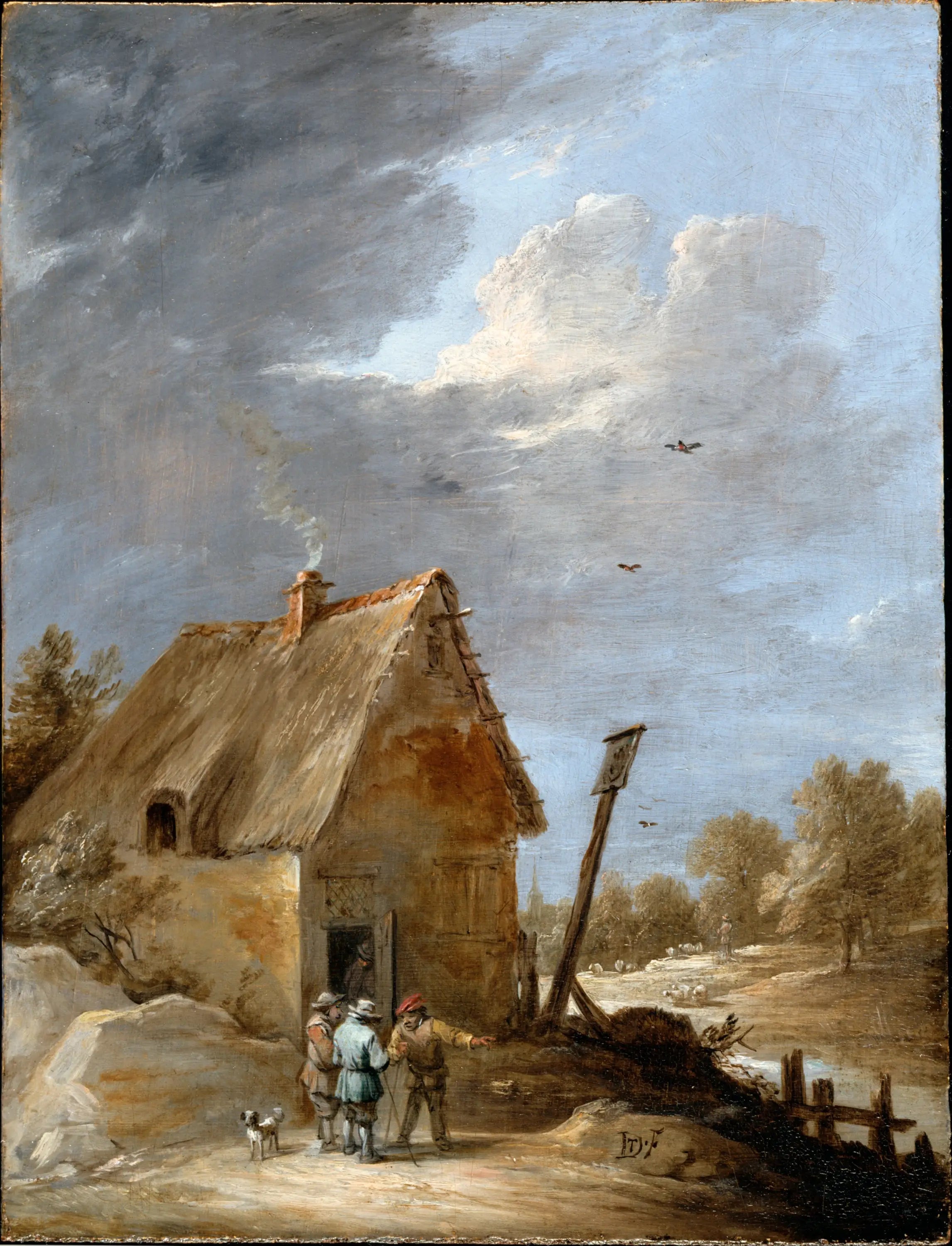 Une route près d'un chalet - David Teniers le Jeune image 1 reproduction de peinture à l’huile