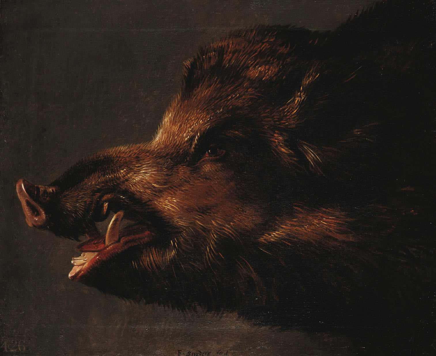 Une tête de sanglier - Frans Snyders image 1 copie de tableau peinte à la main