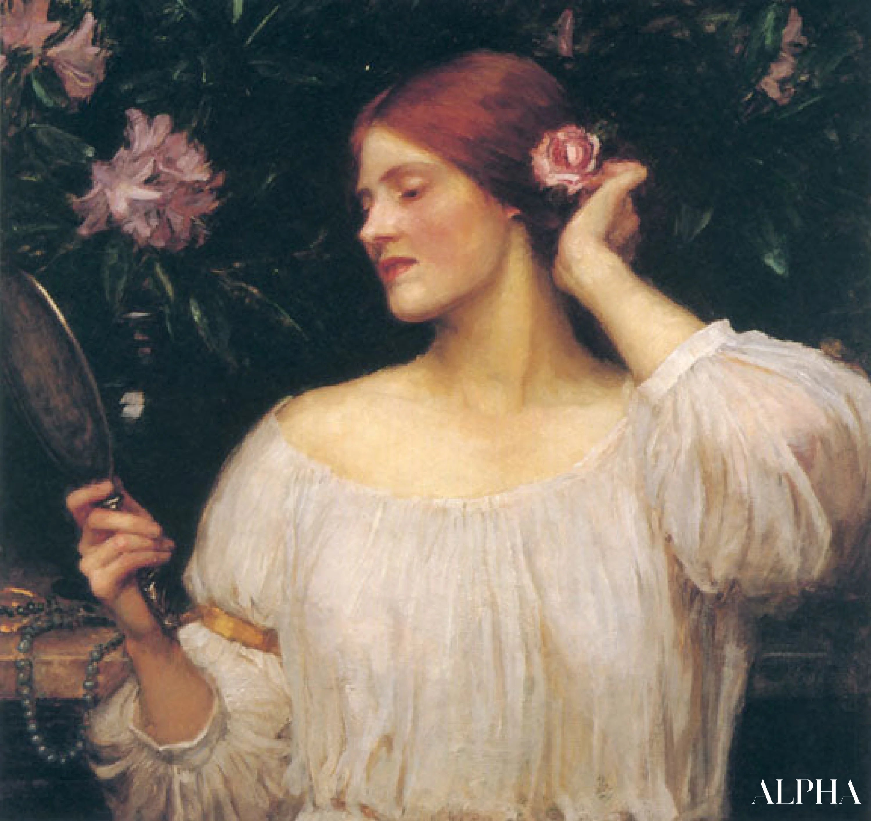 Reproduction du tableau « Vanité - John William Waterhouse » par Alpha Reproduction en peinture à l’huile