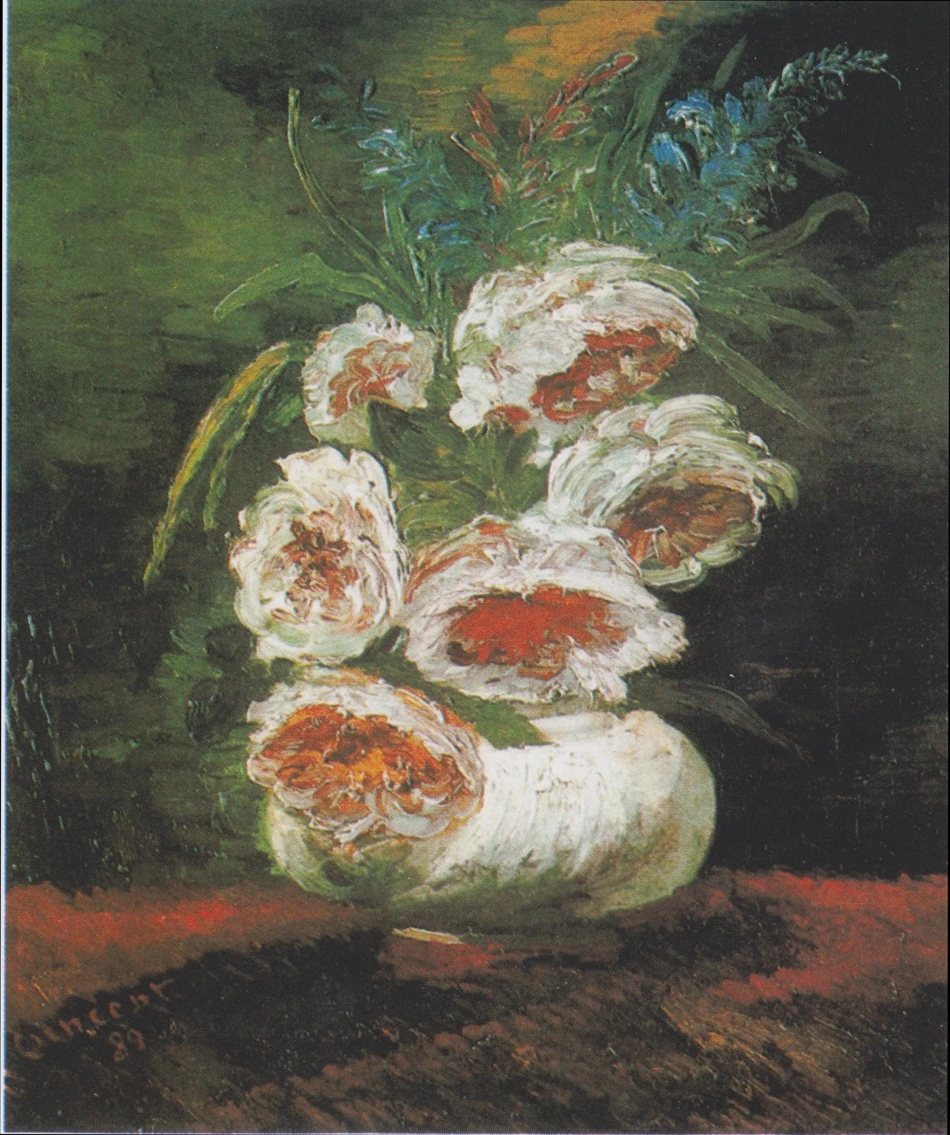 Reproduction du tableau « Vase avec pivoines - Vincent van Gogh » par Alpha Reproduction en peinture à l’huile