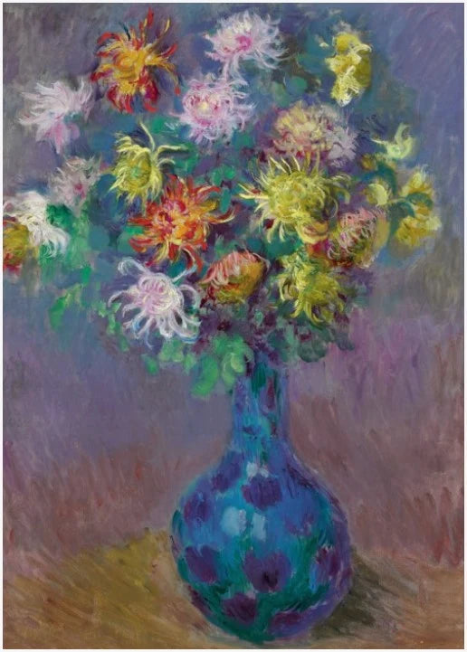 Vase de chrysanthèmes W812 de Claude Monet – collection privée