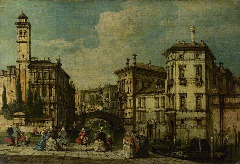 Venise : Entrée du Cannaregio - Francesco Guardi image 1 reproduction de peinture à l’huile