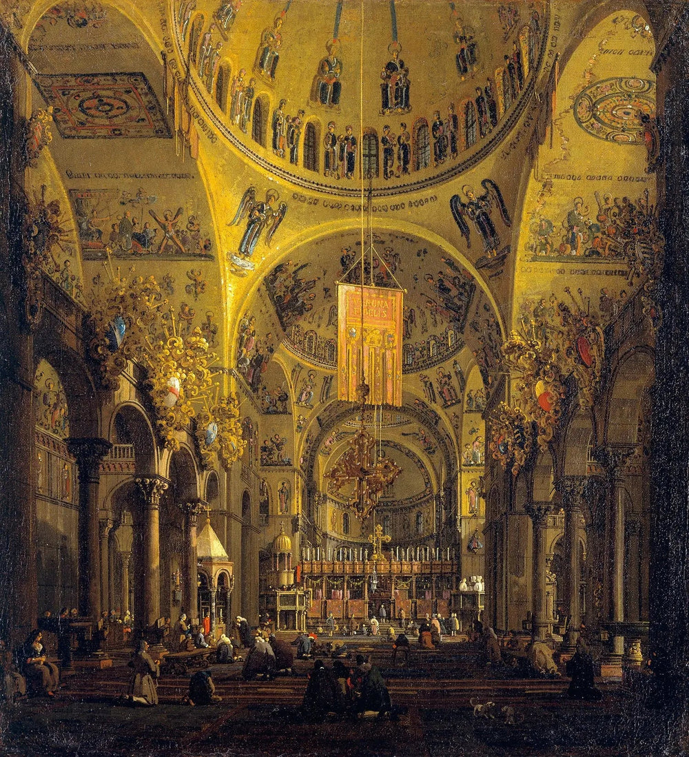 Venise: l’intérieur de San Marco le jour - Canaletto - Alpha Reproduction