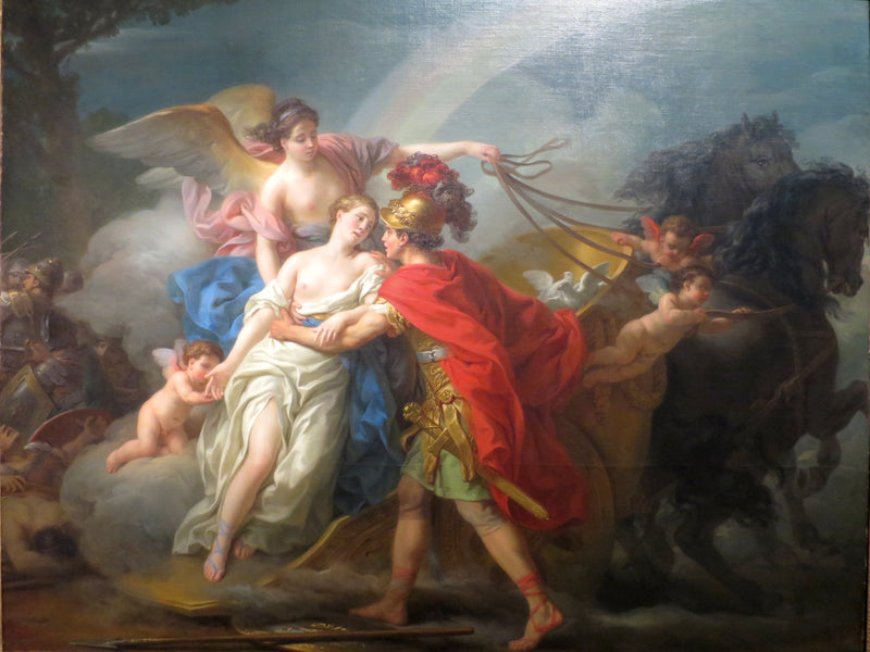 Vénus, blessée par Diomède, est sauvée par Iris - Joseph-Marie Vien