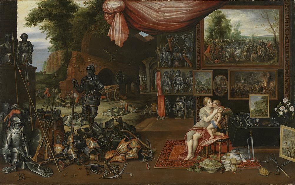 Vénus et Amour dans la Schmiede des Vulkan - Jan Brueghel l'Ancien