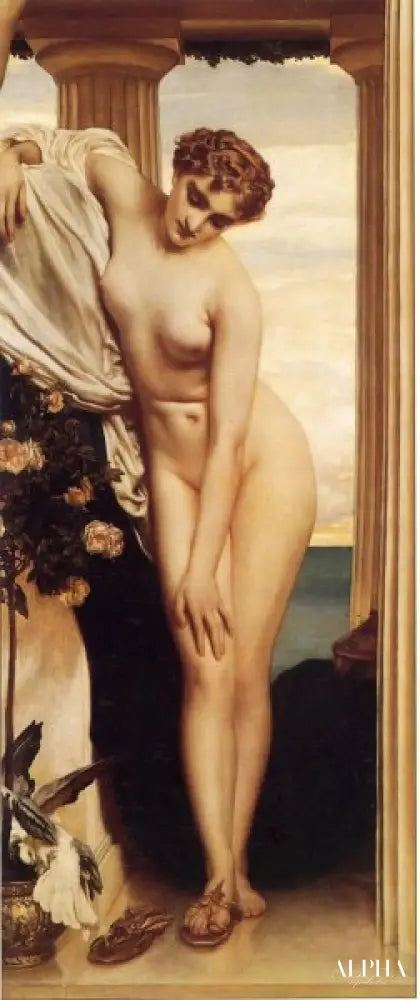 Vénus se déshabille pour le bain - Frederic Leighton Reproductions de tableaux à la peinture à l’huile