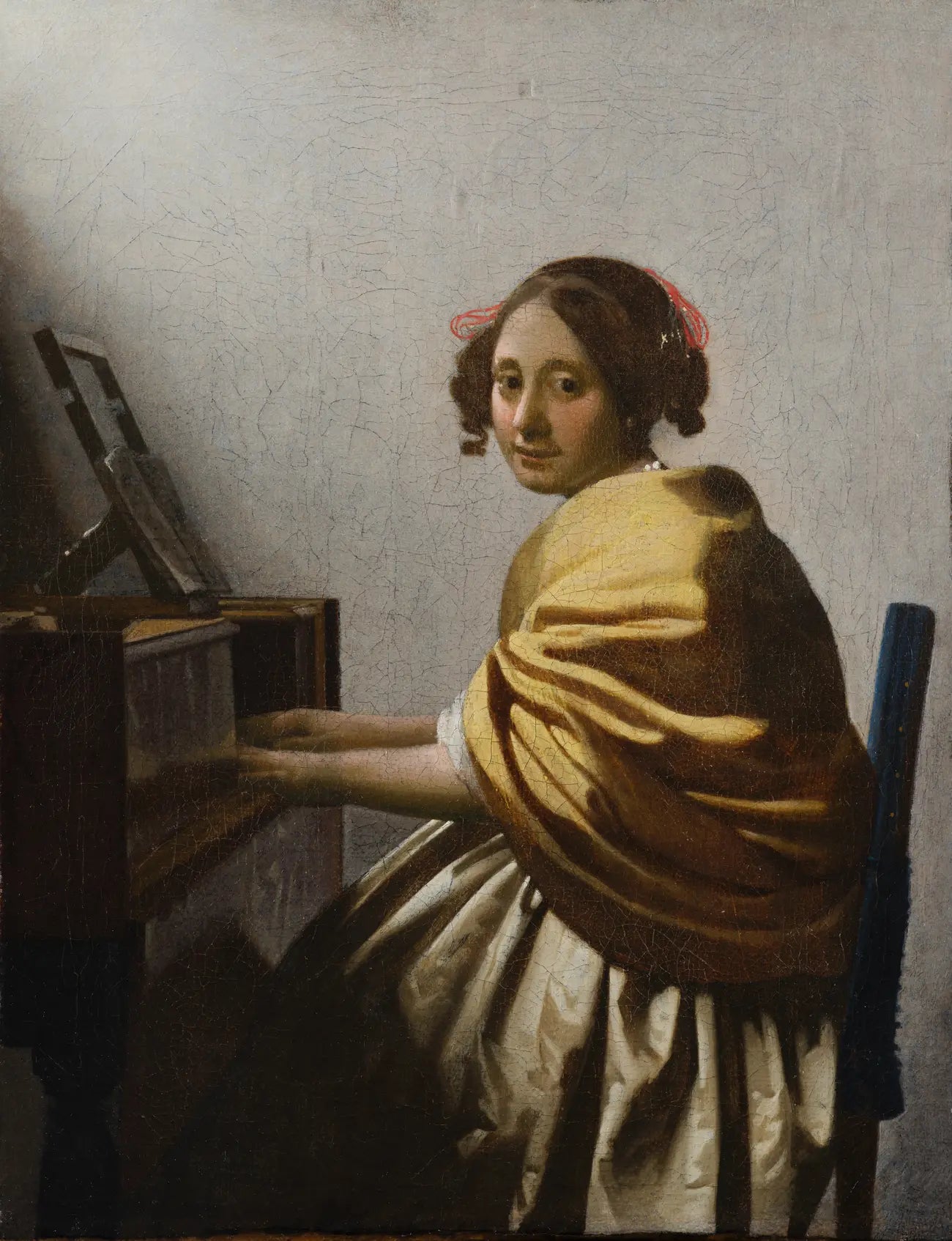 Jeune Femme assise au virginal de Johannes Vermeer, Leiden Collection