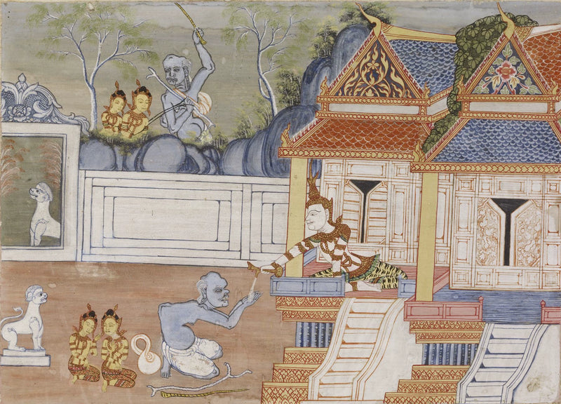 Vessantara Jataka : Jali et Kanha - Artiste thaïlandais anonyme