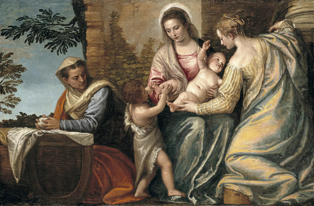 Vierge à l’Enfant avec sainte Élisabeth saint Jean le Baptiste enfant et sainte Catherine - Paul Véronèse - Alpha