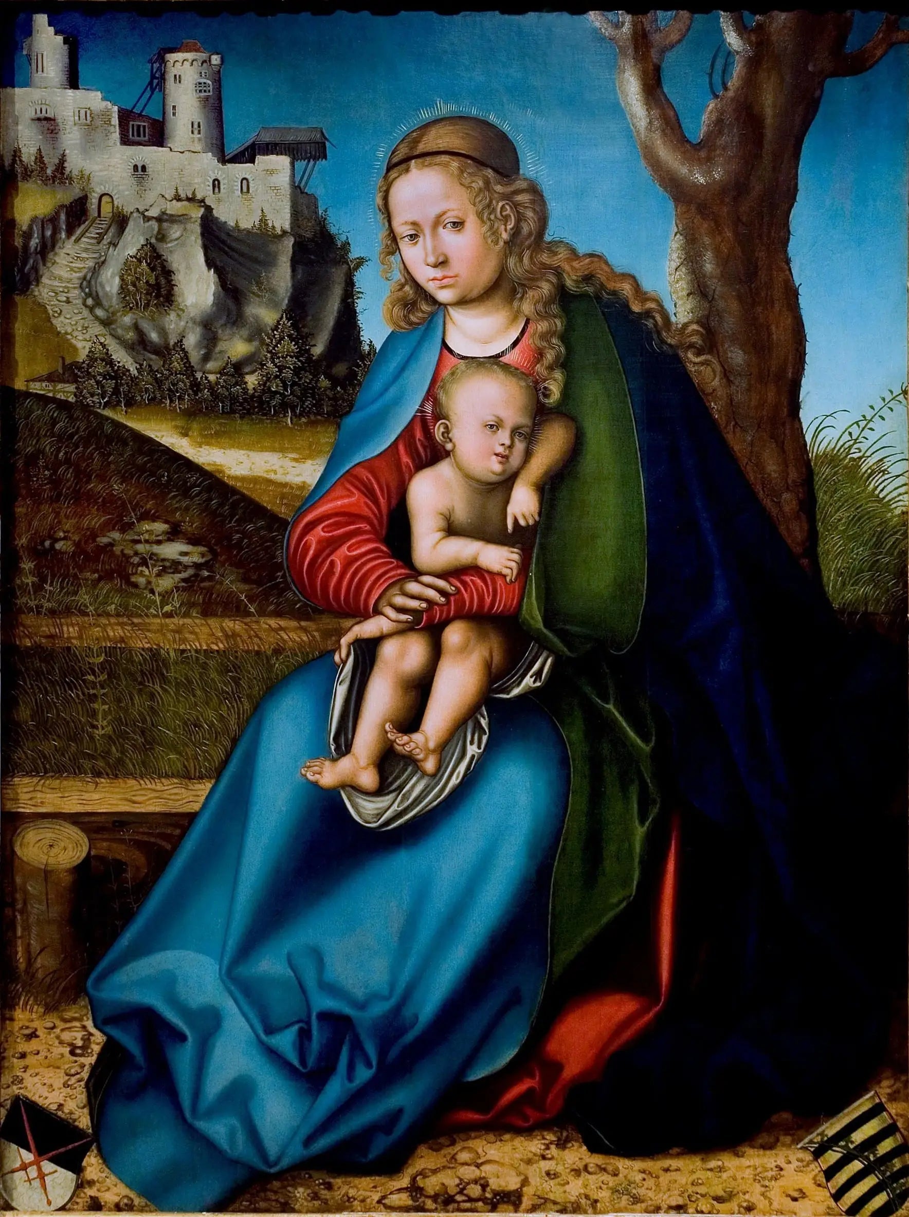 Vierge à l'Enfant - Lucas Cranach the Elder image 1 tableau peint à l’huile sur toile