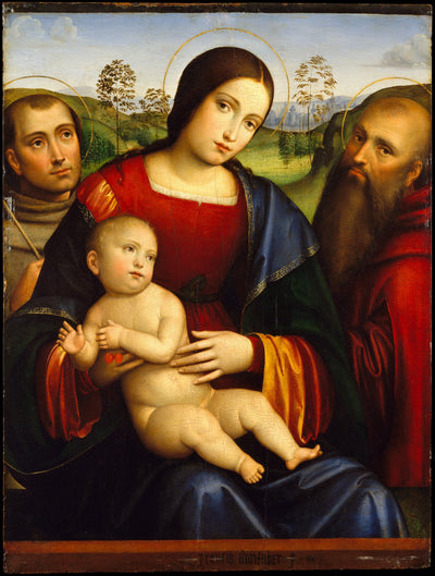Vierge à l’Enfant avec les saints François et Jérôme - Francesco Francia - Alpha Reproduction