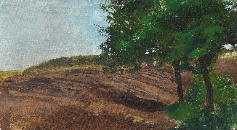 Paysage avec champs et arbres - Vilhelm Hammershøi